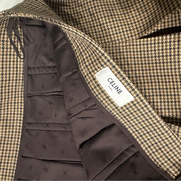 Celine houndstooth pleaded skirt in size 36 - Picture 12 of 12
